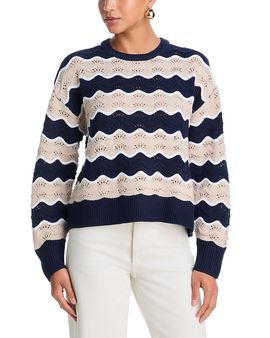Aqua Aqua Wavy Stripe Sweater