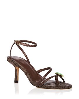 Aqua Aqua Women's Diana Braided Leather Mid Heel Sandals