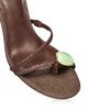 Aqua Aqua Women's Diana Braided Leather Mid Heel Sandals - 6