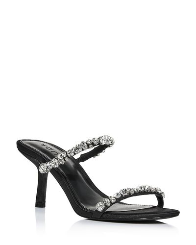 Aqua Aqua Women's Elie Embellished Satin Sandals