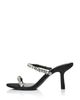 Aqua Aqua Women's Elie Embellished Satin Sandals - 2