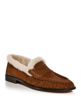 Aqua Aqua Women's Hanaf Suede & Faux Fur Loafers