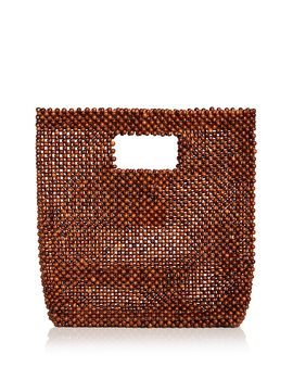 Aqua Aqua Wooden Bead Envelope Bag