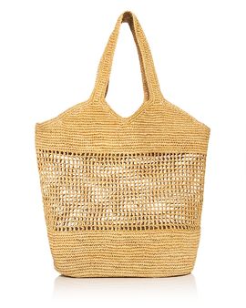 Aqua Aqua Woven Straw Tote Bag