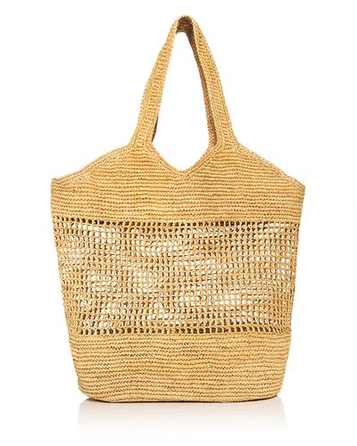 Aqua Aqua Woven Straw Tote Bag