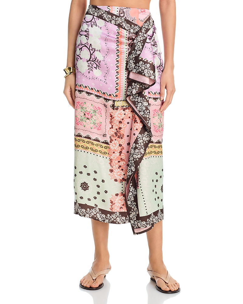 Aqua Aqua x Agua Bendita Ruffle Wrap Maxi Skirt