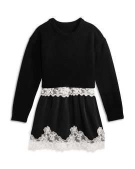 Aqua Aqua x Nicky Hilton Girls' Long Sleeved Dress, Little Kid, Big Kid