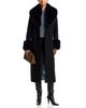 Aqua Aqua x Nicky Hilton Long Wool Coat with Faux Fur Trim - 2