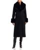 Aqua Aqua x Nicky Hilton Long Wool Coat with Faux Fur Trim - 4