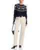 Aqua Aqua Year of the Goat Cashmere Fair Isle Crewneck Sweater - 2