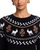 Aqua Aqua Year of the Goat Cashmere Fair Isle Crewneck Sweater - 4
