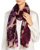 Aqua Bloomingdale's Floral Print Wool Scarf - 1
