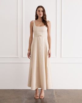 chinese dress ladies Adele Halter Maxi Dress, in Deep Emerald Luxe Satin | Show Me Your Mumu main image 1
