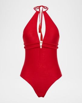 Aqua Blu Australia Aria Halter One-Piece Swimsuit