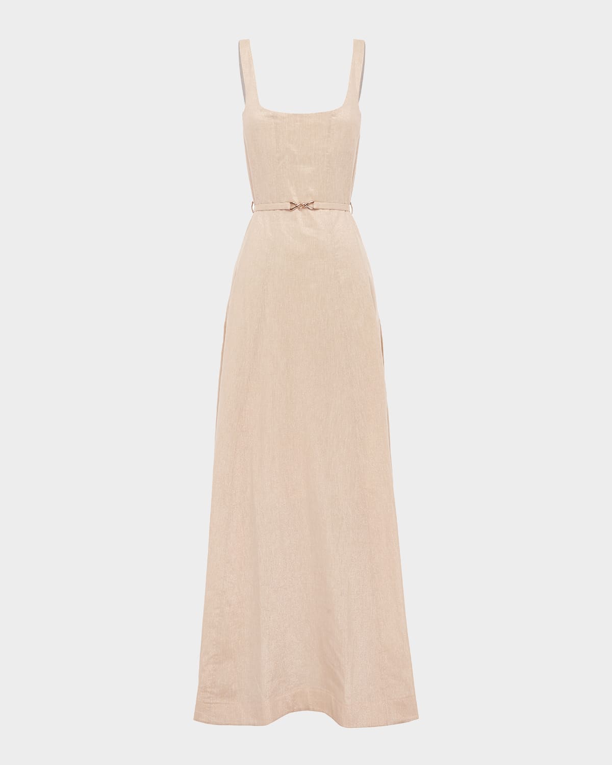 Aqua Blu Australia Claudette Belted Linen Maxi Dress