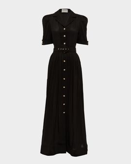 Aqua Blu Australia Eloise Belted Maxi Shirtdress