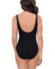 Aqua Green Aqua Green Cinched V-Neck Tummy Control Side Shirred One-Piece Swimsuit - 3