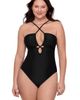 Aqua Green Aqua Green Double Keyhole One Piece - 1