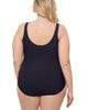 Aqua Green Aqua Green Plus Size Cinch V-neck Side Shirred One-Piece Swimsuit - 3