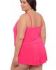 Aqua Green Aqua Green Plus Size Keyhole Blouson Slimming Swimsuit Romper with Pockets - 2