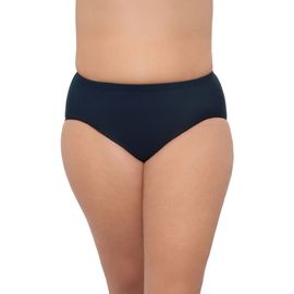 Aqua Green Aqua Green Plus Size Mid Rise Tummy Control Swim Brief