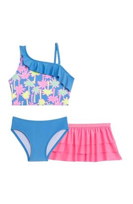 Aqua Green Aqua Green Toddlers 3-Piece Asymmetrical Ruffle Bikini Coverup Set