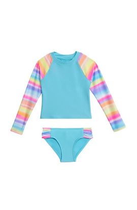 Aqua Green Aqua Green Toddlers Longsleeve Rashguard 2-Piece Swimwear Set