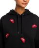 Aqua Vintage Havana Embellished Lips Hoodie - 4