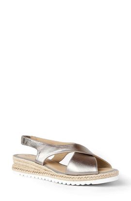 Aquatalia Aquatalia Adelina Weatherproof Slingback Espadrille Platform Wedge Sandal
