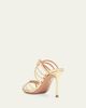Aquazzura 75mm Tell Me Metallic Leather Mules - 2
