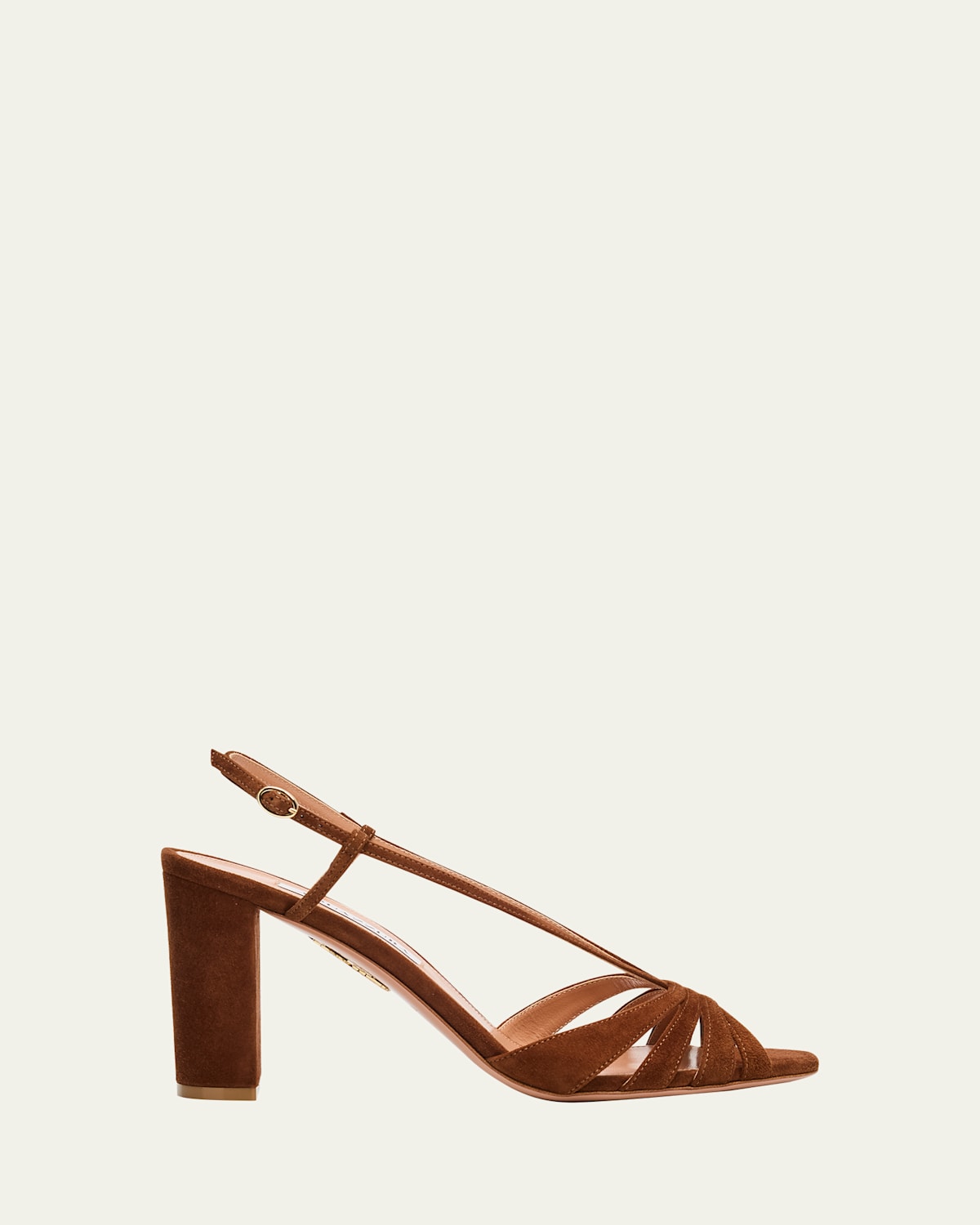 Aquazzura - 85mm Aimee Suede Block-Heel Sandals