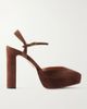 AQUAZZURA Amira 110 suede platform pumps - 1