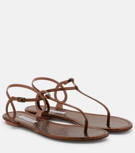 Aquazzura Aquazzura Almost Bare snake-effect leather sandals