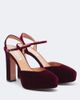 Aquazzura Aquazzura Amira velvet platform pumps - 1