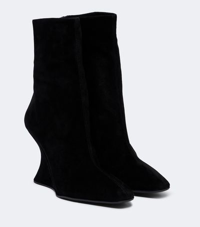 Aquazzura Aquazzura Amore suede wedge ankle boots