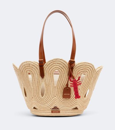 Aquazzura Aquazzura Artiste Medium raffia tote bag