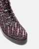Aquazzura Aquazzura Ben 20 leather-trimmed tweed combat boots - 5