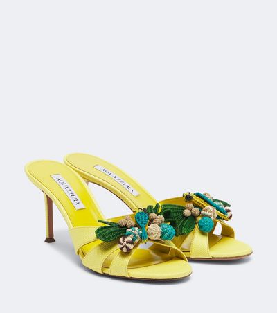 Aquazzura Aquazzura Birdsong raffia mules