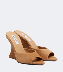 Aquazzura Aquazzura Bisous suede wedge mules