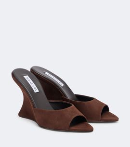 Aquazzura Aquazzura Bisous Wedge suede mules