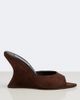 Aquazzura Aquazzura Bisous Wedge suede mules - 5