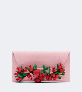 Aquazzura Aquazzura Botanica appliquÃ© raffia clutch