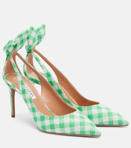 Aquazzura Aquazzura Bow Tie bow-detail checked pumps