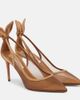 Aquazzura Aquazzura Bow Tie suede-trimmed mesh pumps - 1