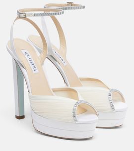 Aquazzura Aquazzura Bridal Be Mine embellished platform sandals