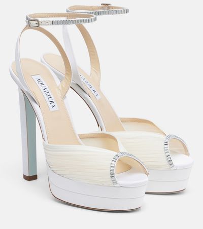 Aquazzura Aquazzura Bridal Be Mine embellished platform sandals