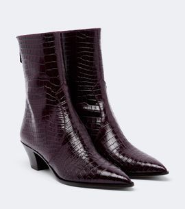 Aquazzura Aquazzura Brunswick croc-effect leather ankle boots