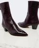 Aquazzura Aquazzura Brunswick croc-effect leather ankle boots - 5