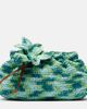 Aquazzura Aquazzura Calypso floral-appliquÃ© raffia clutch - 1