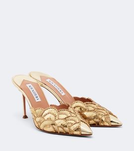 Aquazzura Aquazzura Ce Soir embellished leather mules